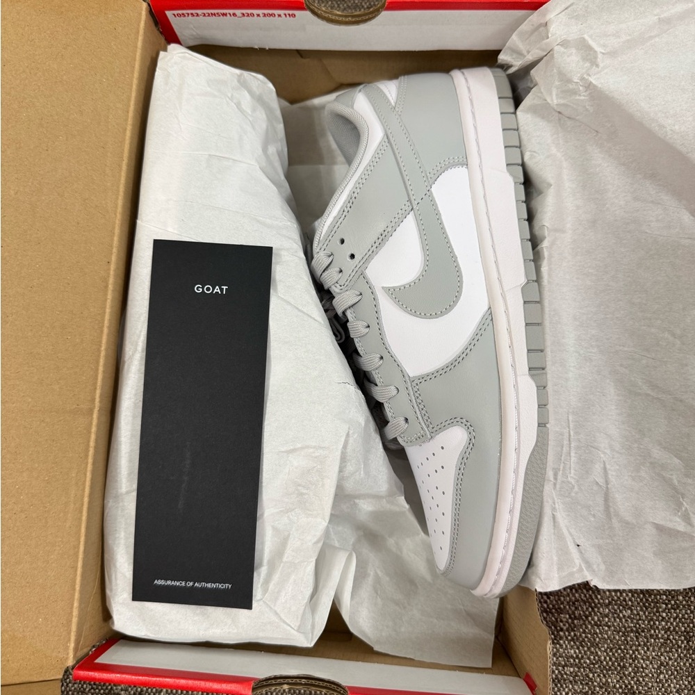 Nike Gray and White Dunk Sneakers